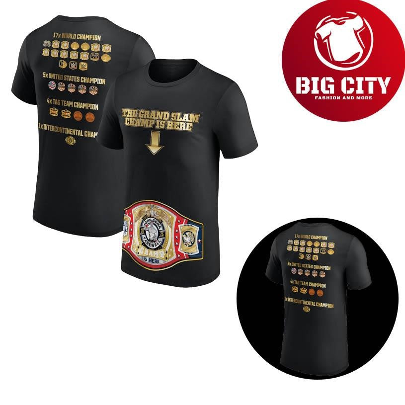 John Cena Thank You Cena Grand Slam Champ Is Here Two Sided Shirt Unisex T-shirt, Sweatshirt, Hoodie, Long Sleeve Tee - T-Shirt, Sweatshirt, Hoodie