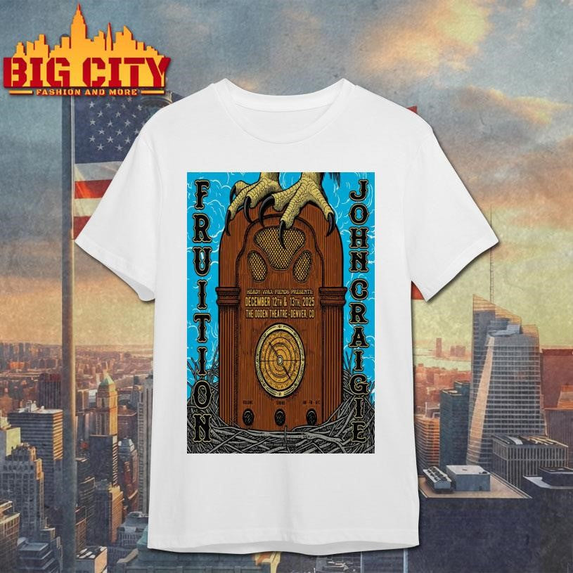 John Craigie With Fruiton In Denver CO On Dec 12-13 2025 Poster Shirt Unisex T-shirt, Sweatshirt, Hoodie, Long Sleeve Tee - T-Shirt, Sweatshirt, Hoodie
