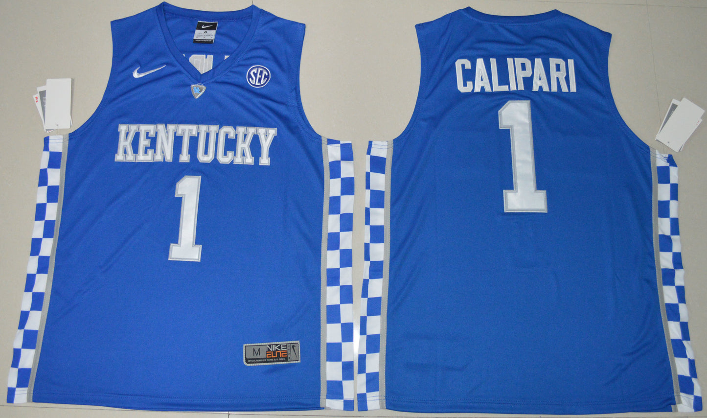 John Calipari 1 Blue 2017 Team College Football Jersey football jersey product view 1