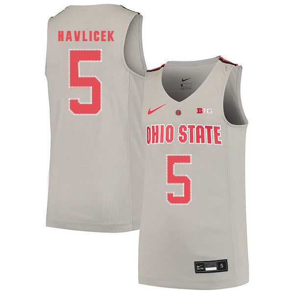 John Havlicek 5 Gray College Football Jersey football jersey product view 1