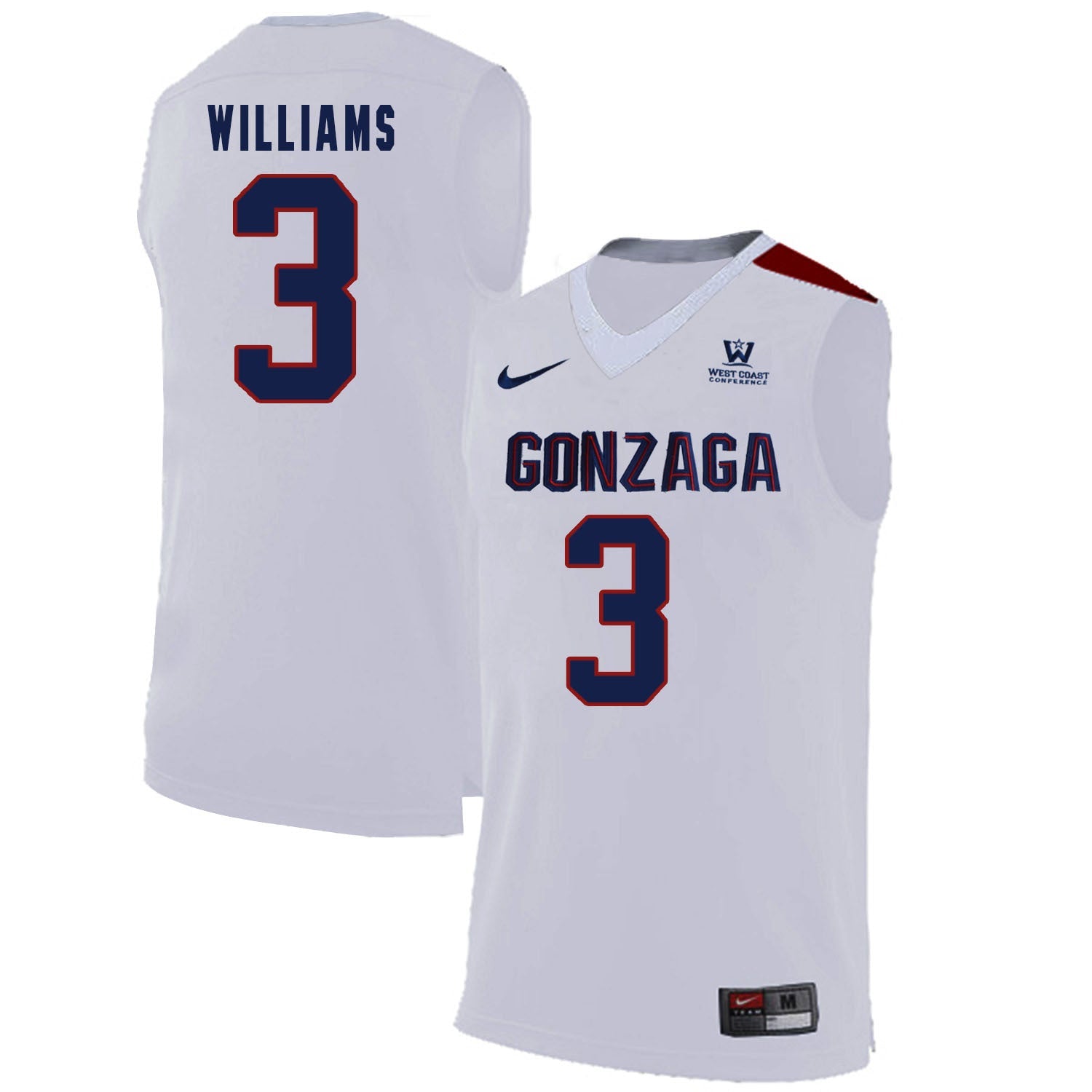 Johnathan Williams 3 White College Football Jersey football jersey product view 1