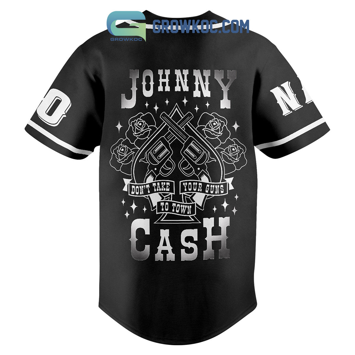 Johnny Cash Don’t Take Your Guy To Town Personalized Baseball Jersey baseball jersey product view 2