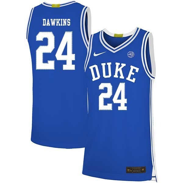 Johnny Dawkins 24 Blue College Football Jersey football jersey product view 1