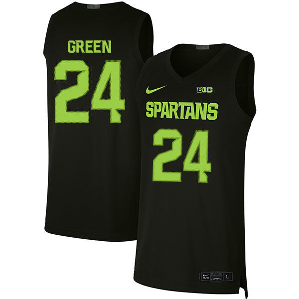 Johnny Green 24 Balck College Football Jersey football jersey product view 1