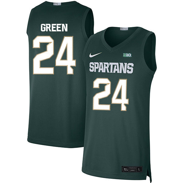 Johnny Green 24 Green College Football Jersey football jersey product view 1