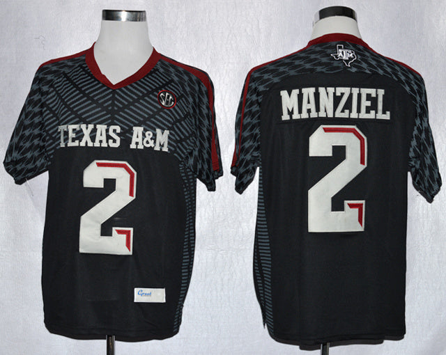 Johnny Manziel 2 Black 13 College Football Jersey football jersey product view 1