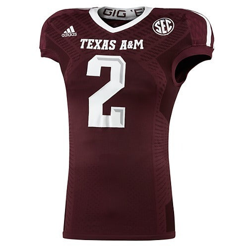Johnny Manziel 2 Maroon 13 1 College Football Jersey football jersey product view 1