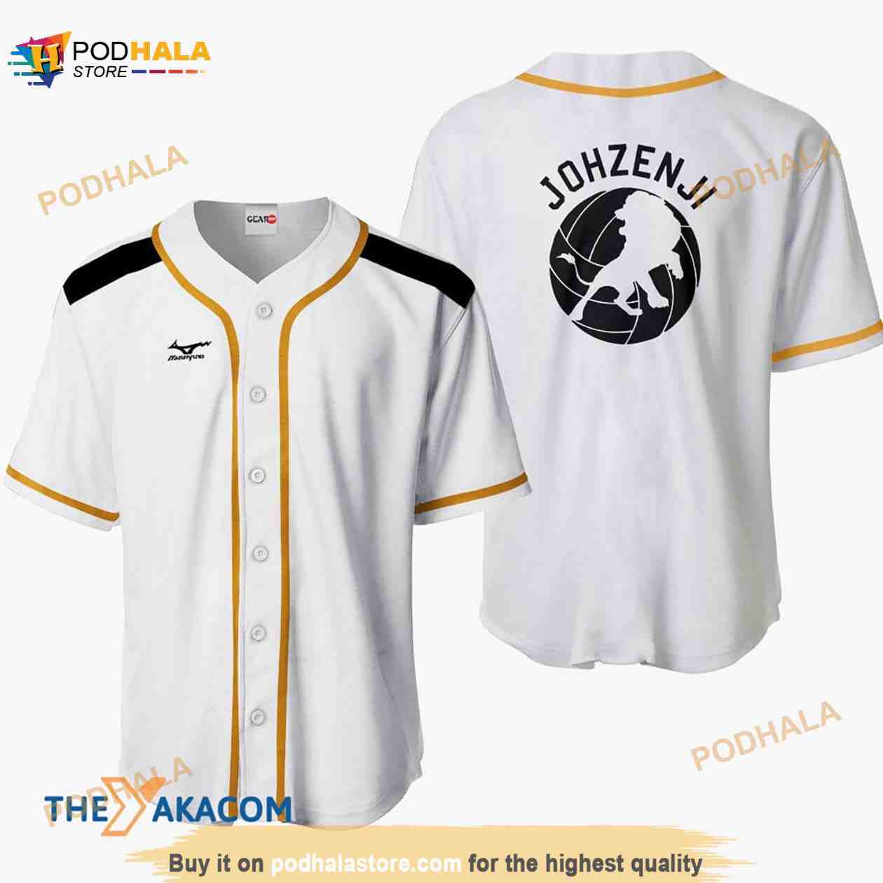 Johzenji Haikyuu Anime Costume 3D Baseball Jersey Shirt baseball jersey product view 1
