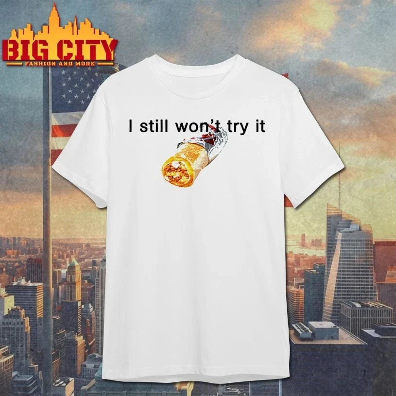 Jokic Rocking wearing taco bell I still won’t try it shirt Unisex T-shirt, Sweatshirt, Hoodie, Long Sleeve Tee - T-Shirt, Sweatshirt, Hoodie