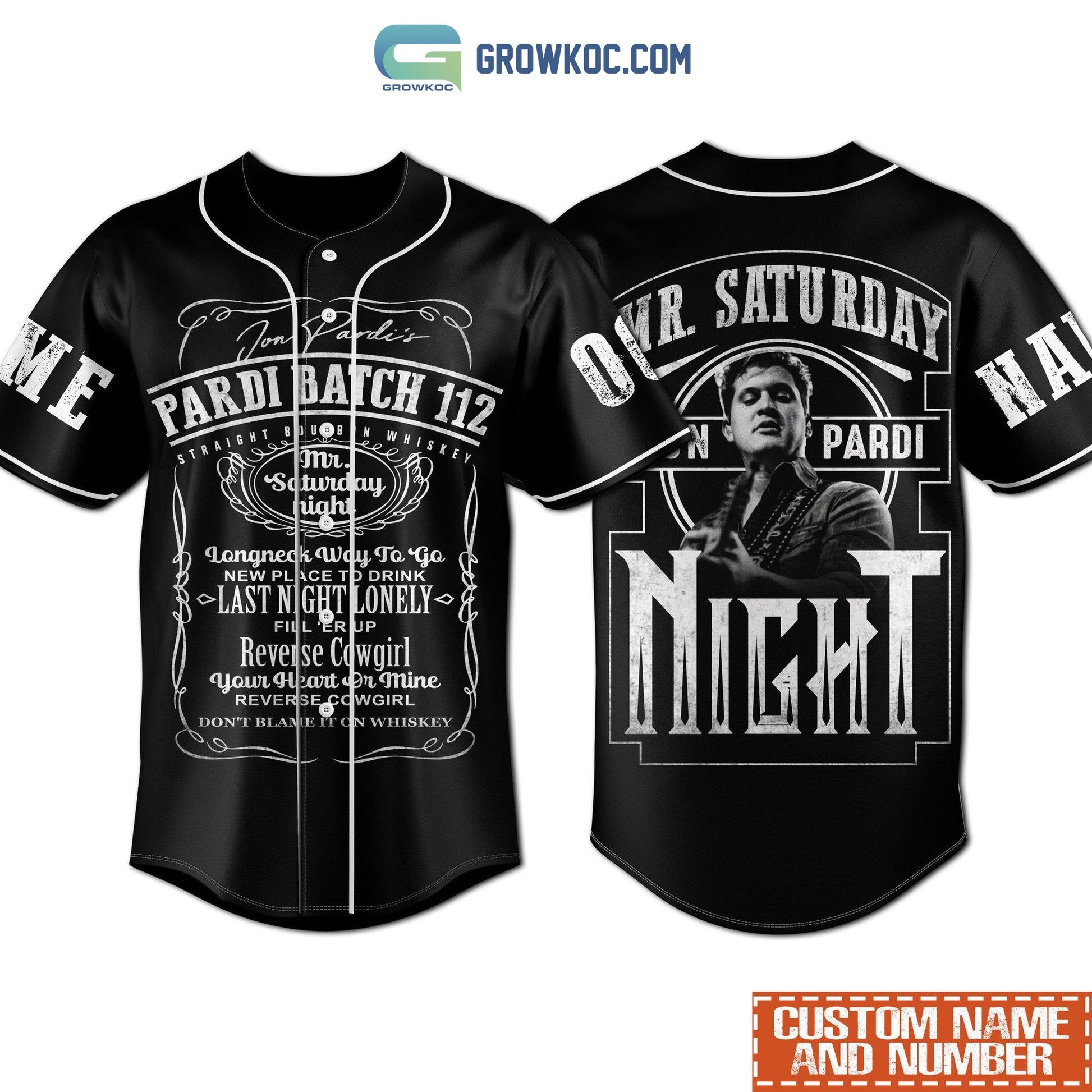 Jon Pardi Mr.Saturday Night Personalized Baseball Jersey baseball jersey product view 1