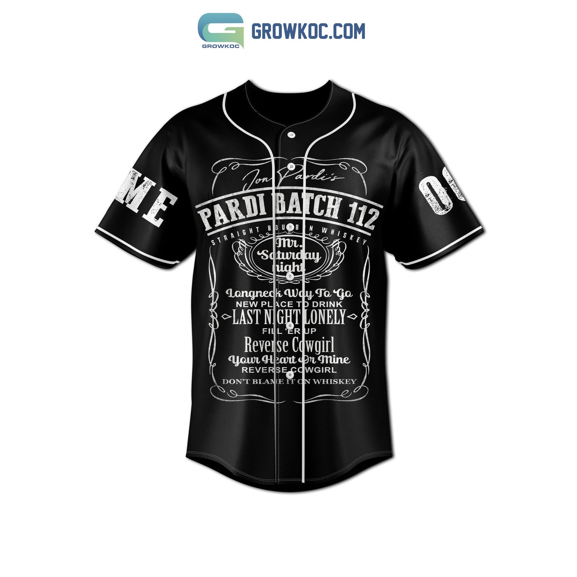 Jon Pardi Mr.Saturday Night Personalized Baseball Jersey baseball jersey product view 2