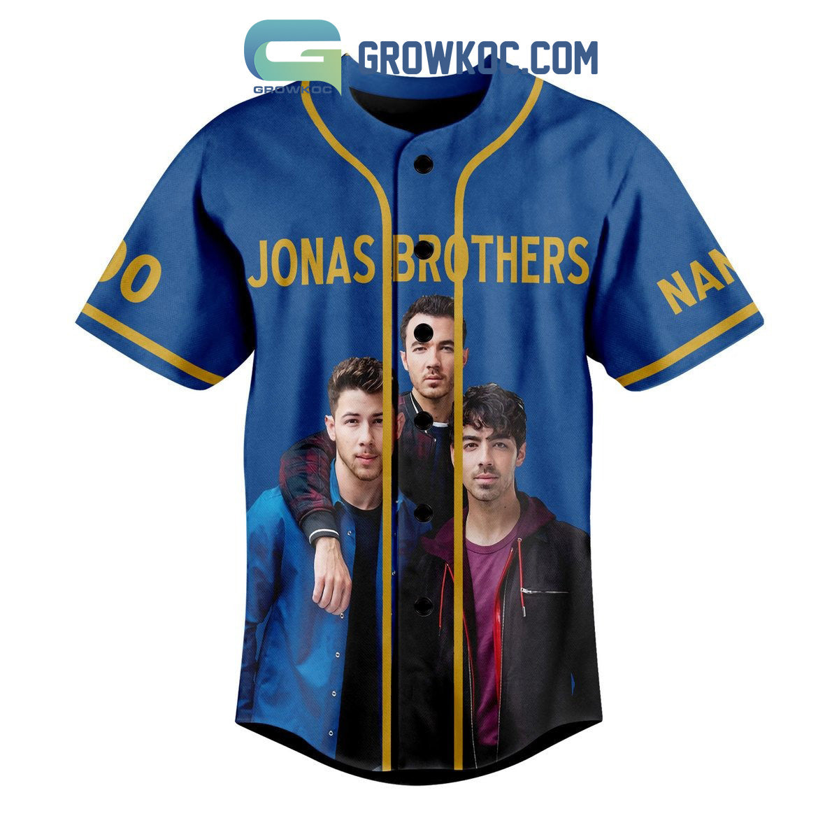 Jonas Brothers All Album Personalized Baseball Jersey baseball jersey product view 2