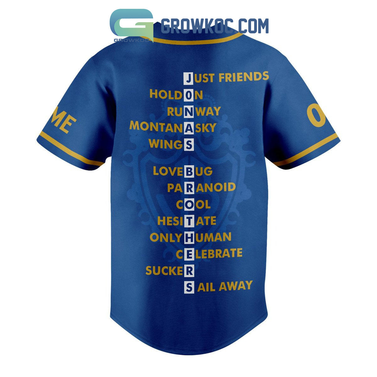 Jonas Brothers All Album Personalized Baseball Jersey baseball jersey product view 3