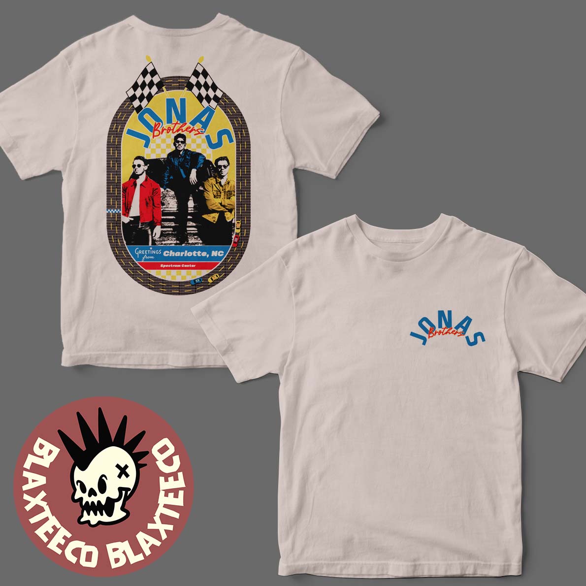 Jonas Brothers Charlotte North Carolina 2025 Event Tee At Spectrum Center On November 5 2025 The Race Track Art Two Sided T-Shirt - T-Shirt, Sweatshirt, Hoodie