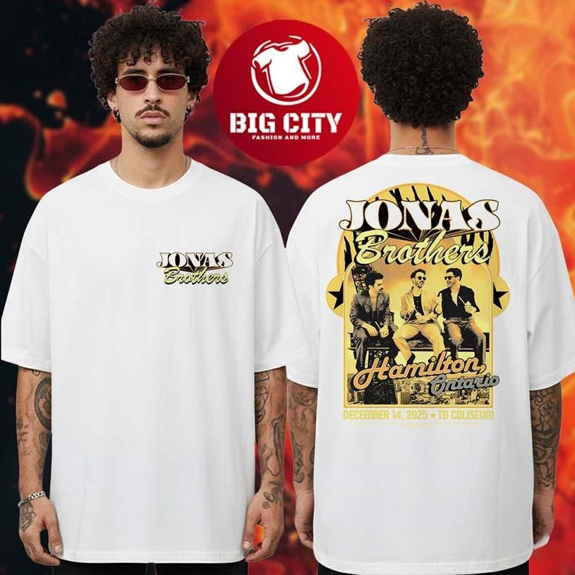 Jonas Brothers Greetings From Your Hometown Hamilton ON Two Sided Shirt Unisex T-shirt, Sweatshirt, Hoodie, Long Sleeve Tee - T-Shirt, Sweatshirt, Hoodie
