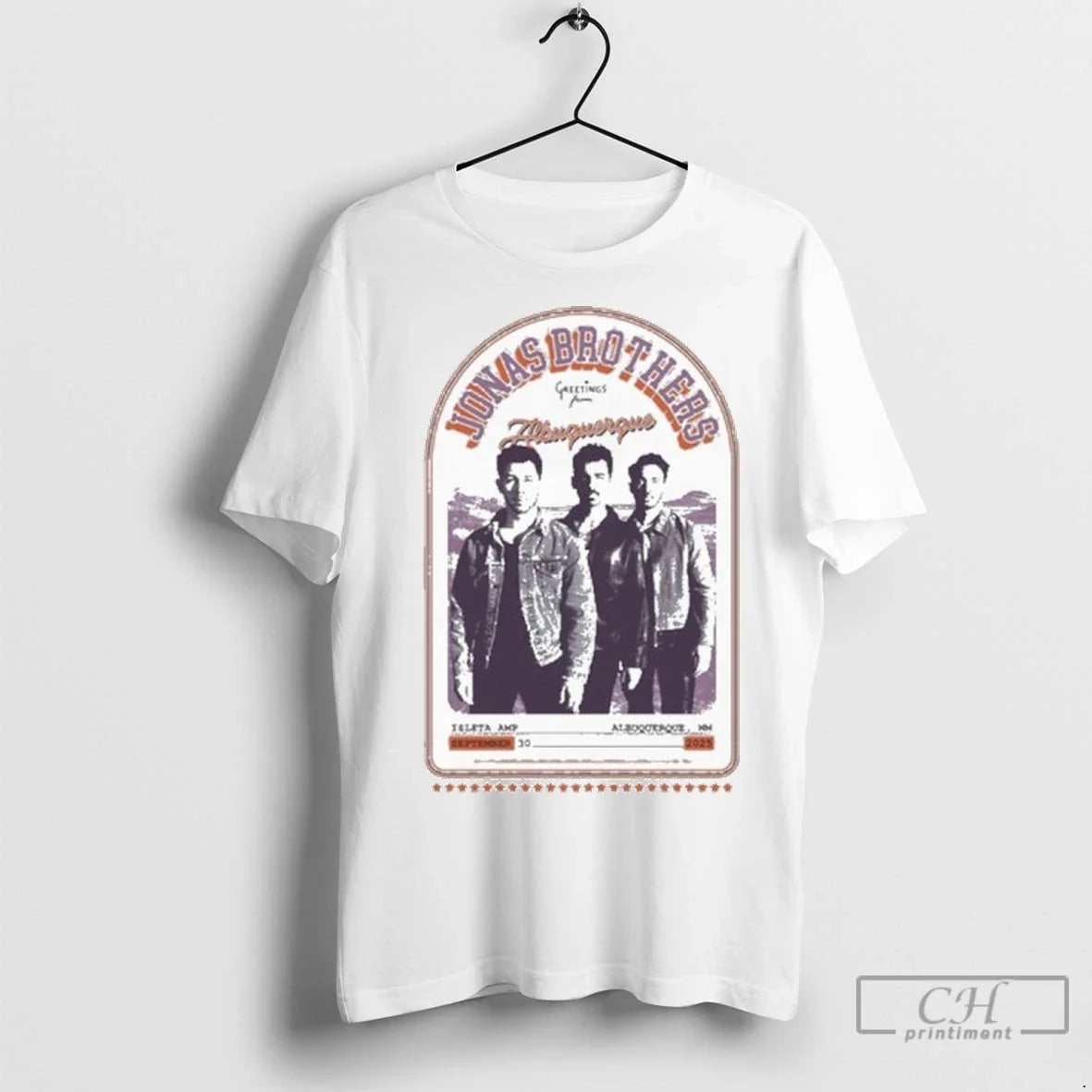 Jonas Brothers On 30 Sept 2025 At Isleta Amphitheater In Albuquerque New Mexico T Shirts Unisex T-shirt, Sweatshirt, Hoodie, Long Sleeve Tee - T-Shirt, Sweatshirt, Hoodie