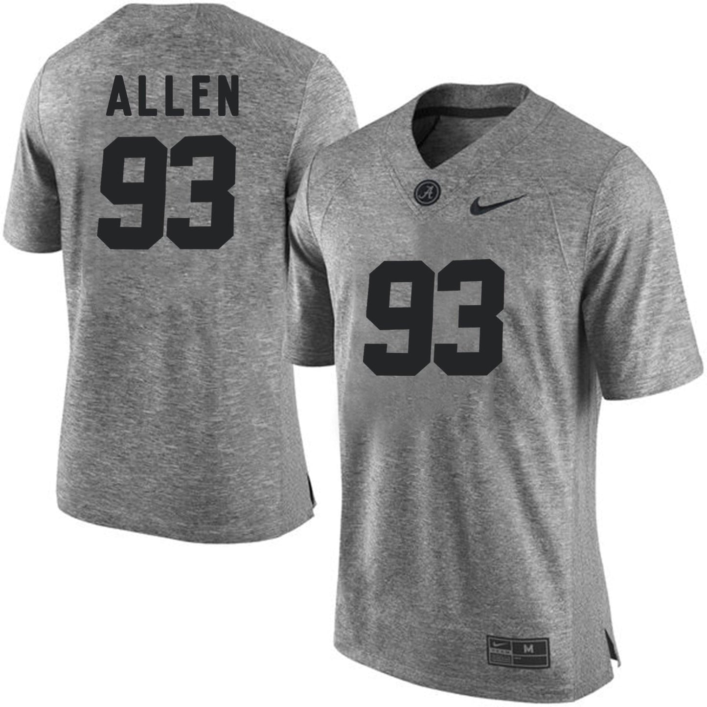 Jonathan Allen 93 Gray College Football Jersey football jersey product view 1
