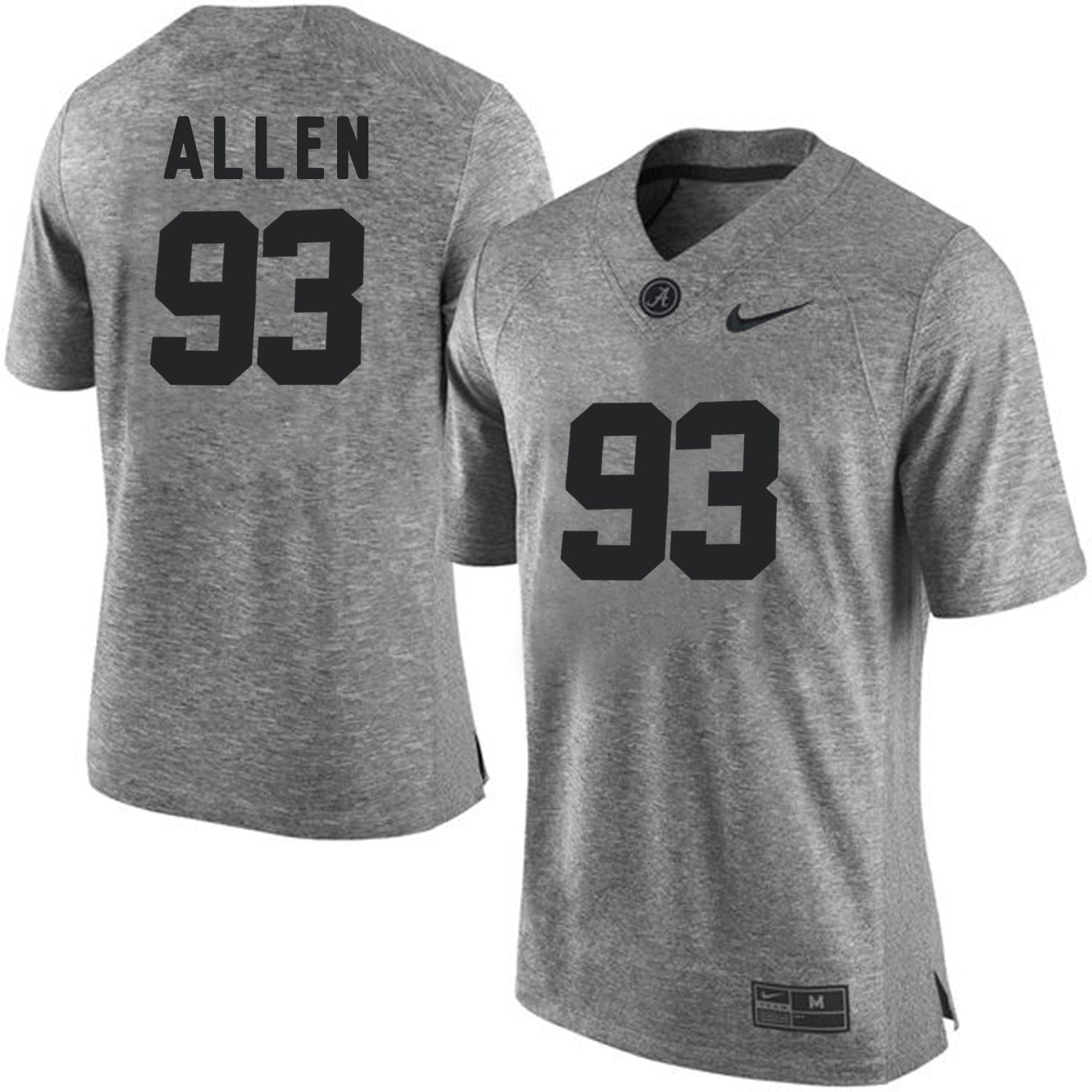 Jonathan Allen 93 Gray College Football Jersey football jersey product view 1