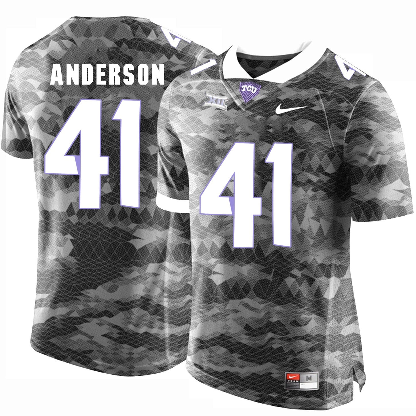 Jonathan Anderson 41 Grey College Football Jersey football jersey product view 1