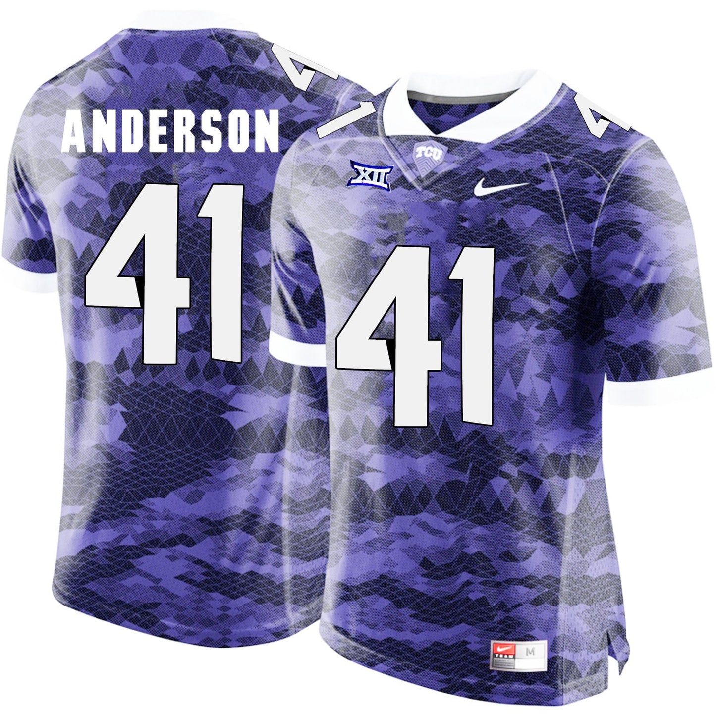 Jonathan Anderson 41 Purple College Football Jersey football jersey product view 1