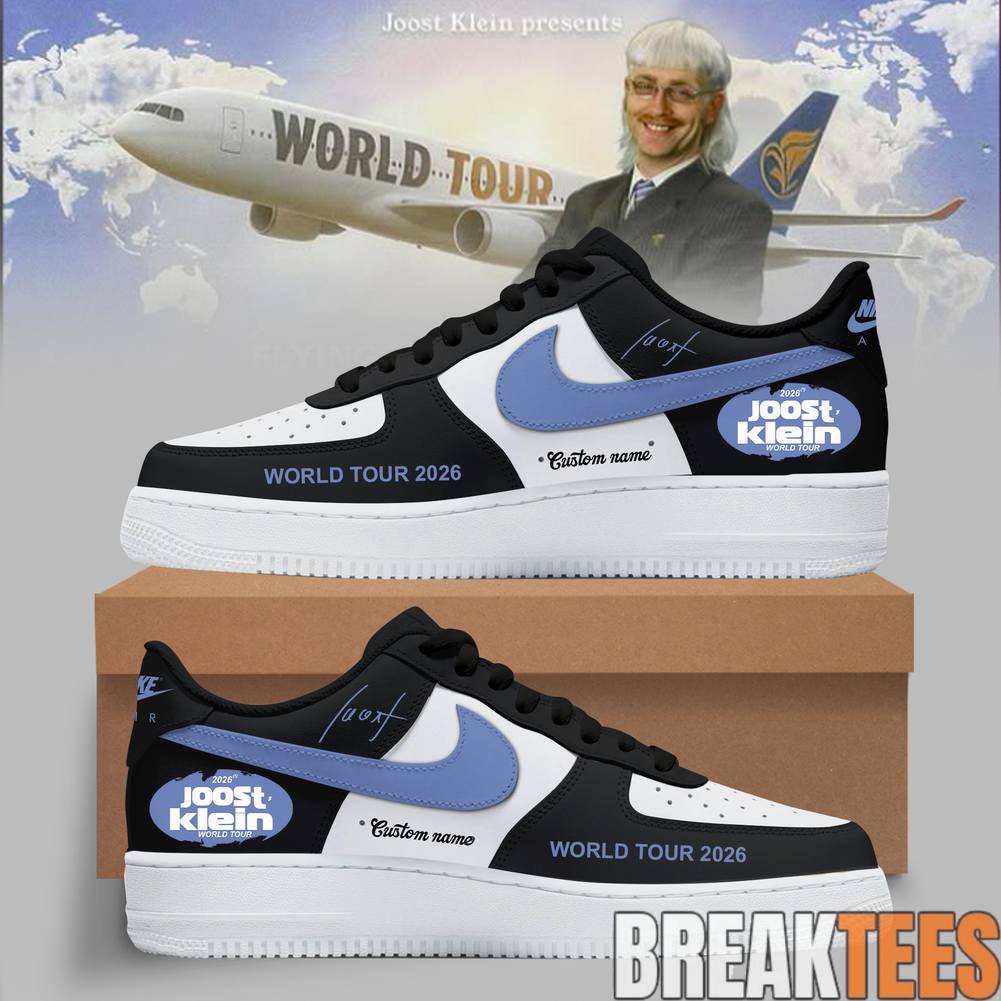 Joost Klein Flying Your Way World Tour 2026 Custom Air Force 1 Sneaker Unisex T-shirt, Sweatshirt, Hoodie, Long Sleeve Tee - T-Shirt, Sweatshirt, Hoodie