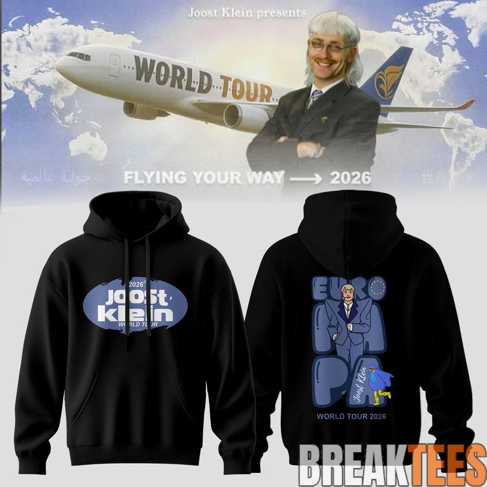 Joost Klein Flying Your Way World Tour 2026 Hoodie Unisex T-shirt, Sweatshirt, Hoodie, Long Sleeve Tee - T-Shirt, Sweatshirt, Hoodie