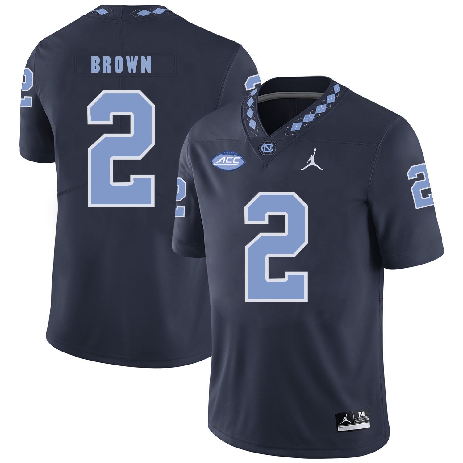 Jordon Brown 2 Black College Football Jersey football jersey product view 1