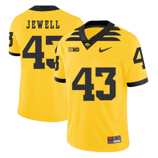 Josey Jewell 43 Yellow College Football Jersey football jersey product view 1