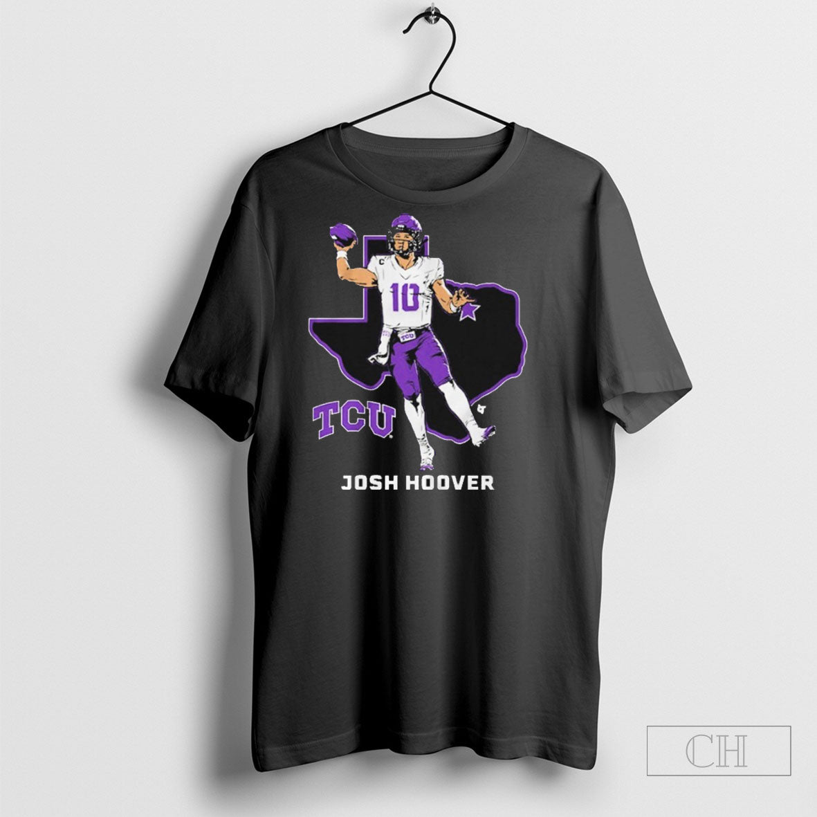 Josh Hoover State Star Tcu Horned Frogs Shirt Tee Unisex T-shirt, Sweatshirt, Hoodie, Long Sleeve Tee - T-Shirt, Sweatshirt, Hoodie
