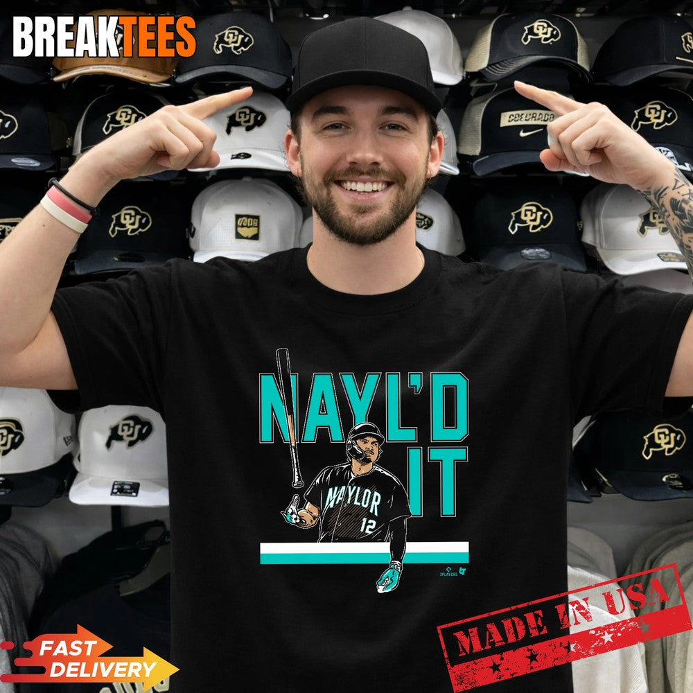 Josh Naylor Nayld It Bat Flip Seattle Baseball Shirt Unisex T-shirt, Sweatshirt, Hoodie, Long Sleeve Tee - T-Shirt, Sweatshirt, Hoodie
