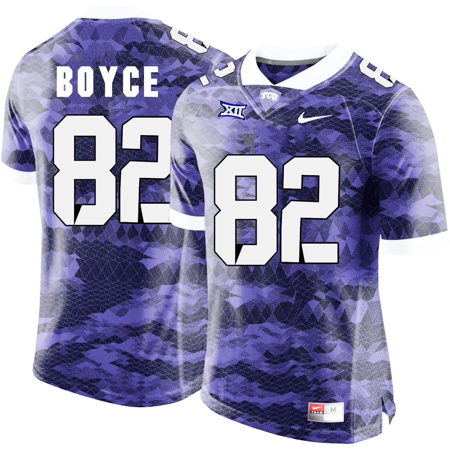 Josh Boyce 82 Purple College Football Jersey football jersey product view 1
