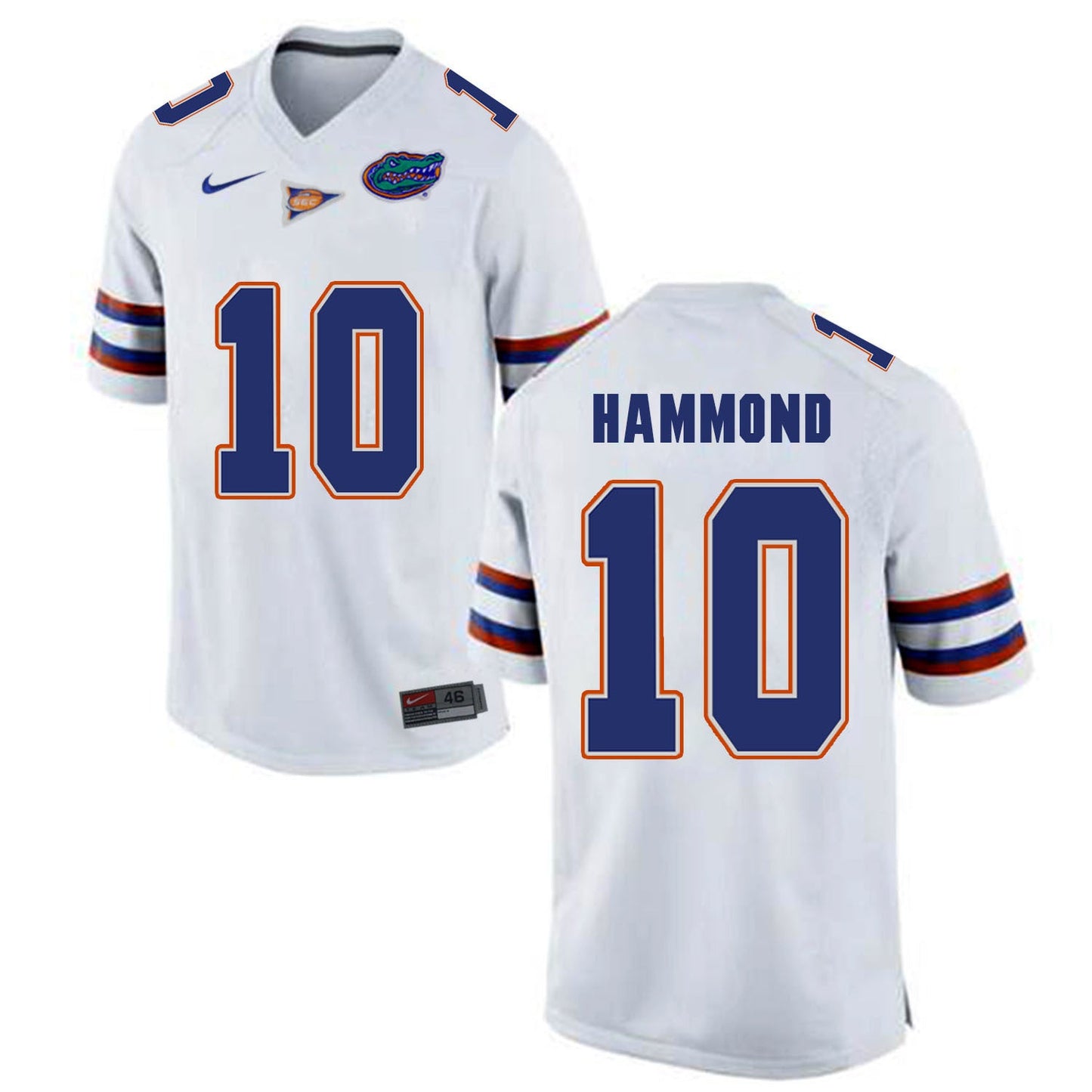 Josh Hammond 10 White College Football Jersey football jersey product view 1