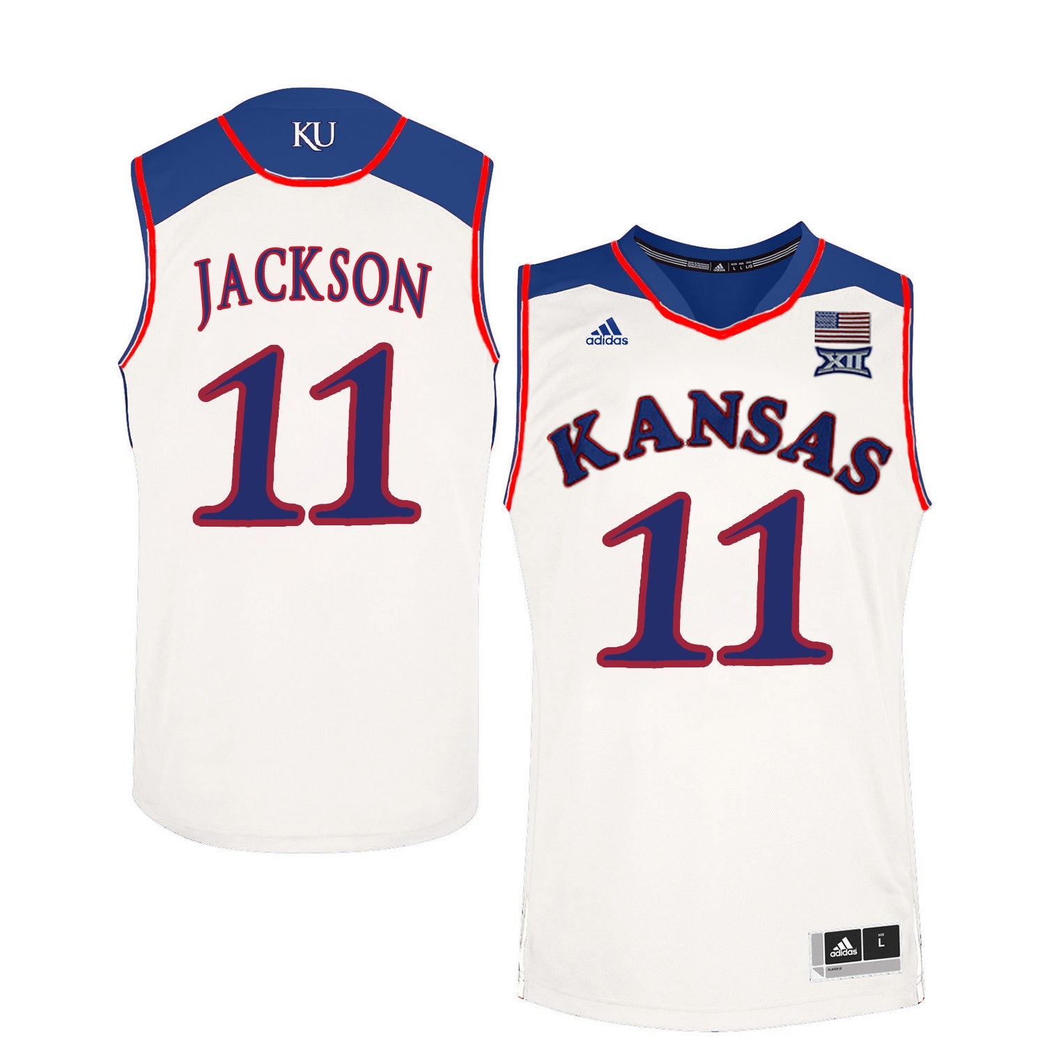 Josh Jackson 11 White College Football Jersey football jersey product view 1