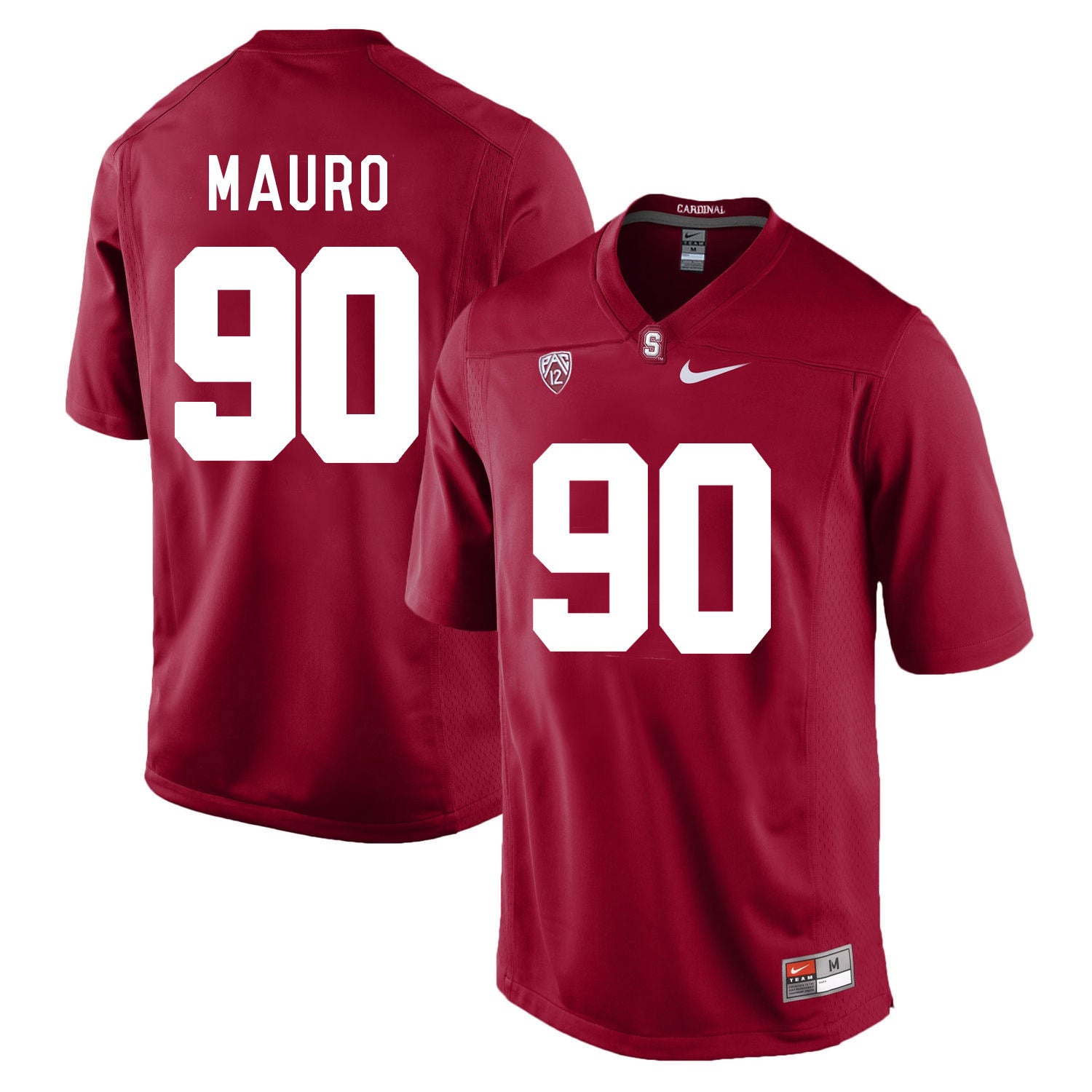 Josh Mauro 90 Cardinal College Football Jersey football jersey product view 1