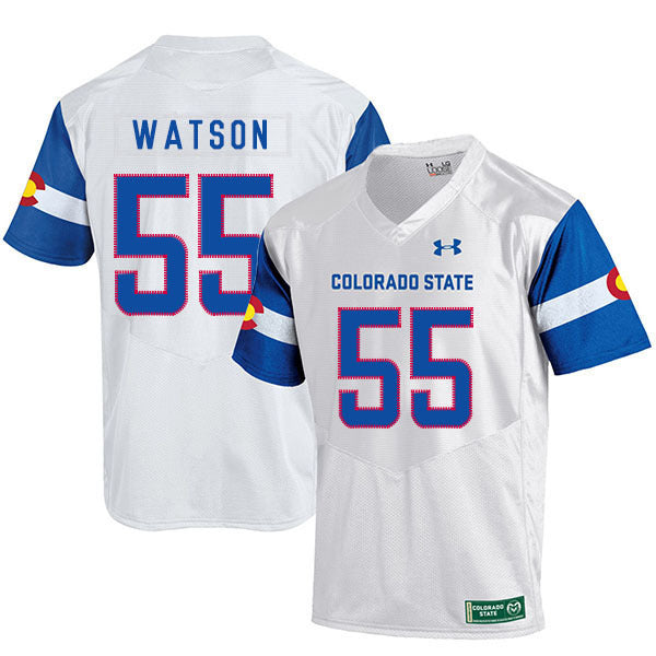 Josh Watson 55 White College Football Jersey football jersey product view 1