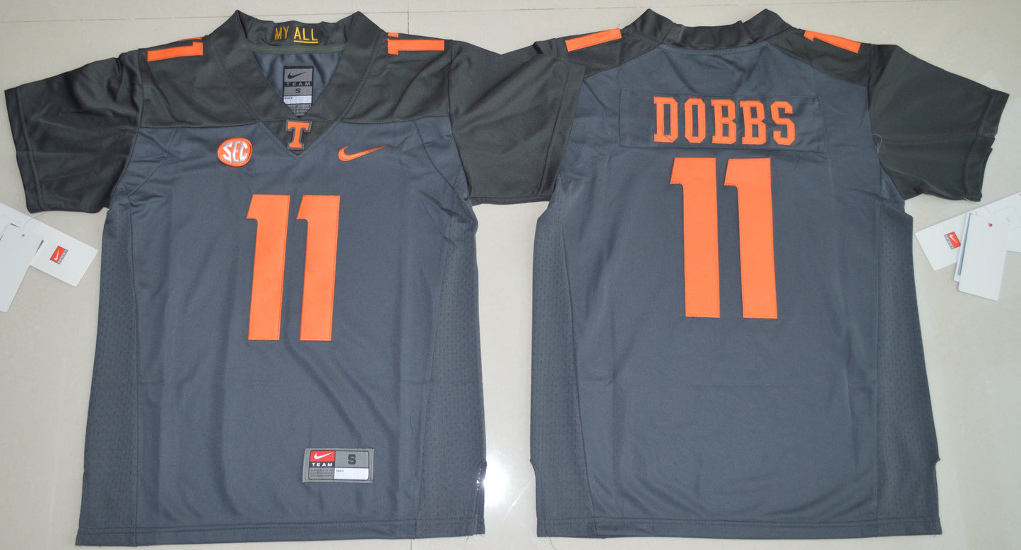 Joshua Dobbs 11 Gray Youth College Football Jersey football jersey product view 1