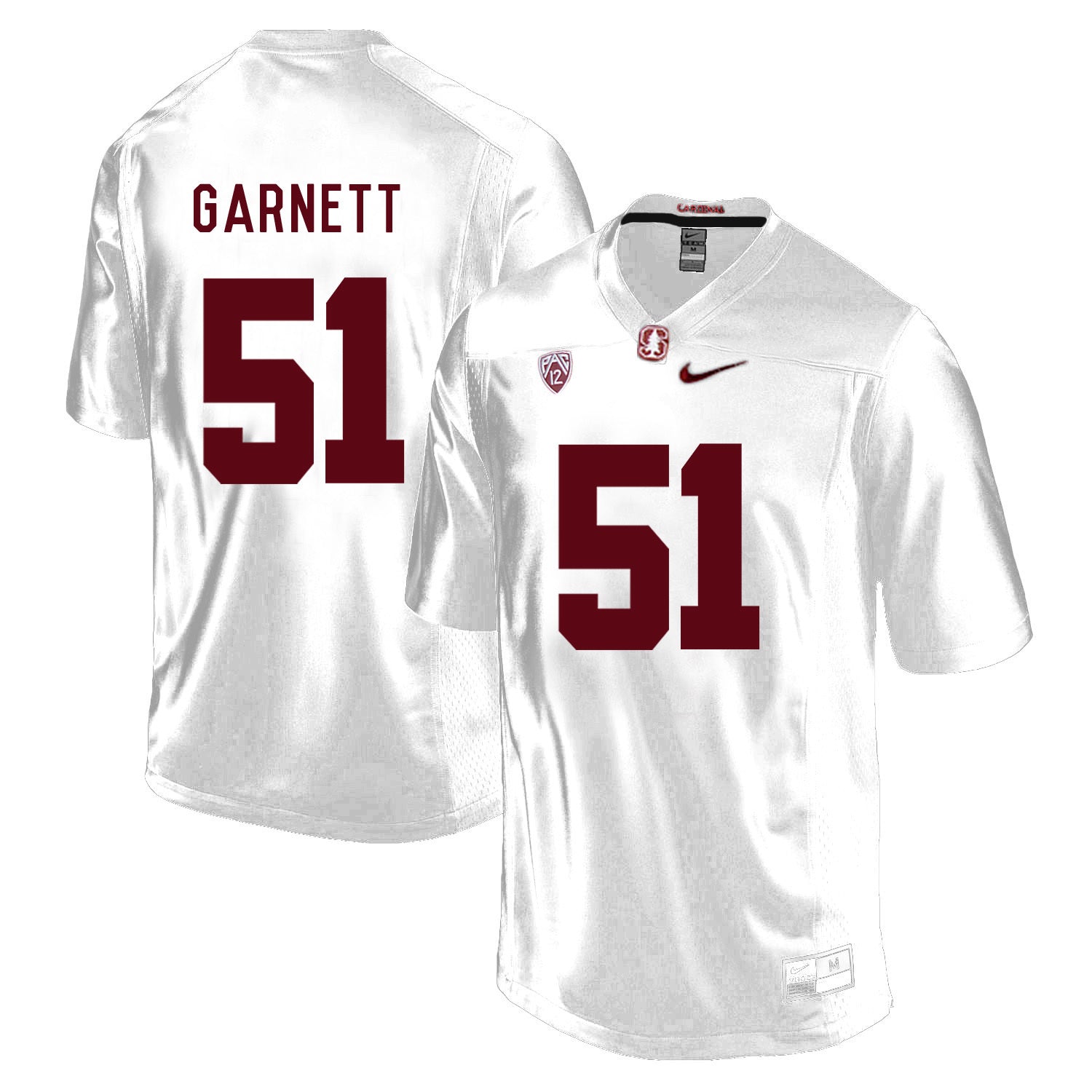 Joshua Garnett 51 White Style 2 College Football Jersey football jersey product view 1