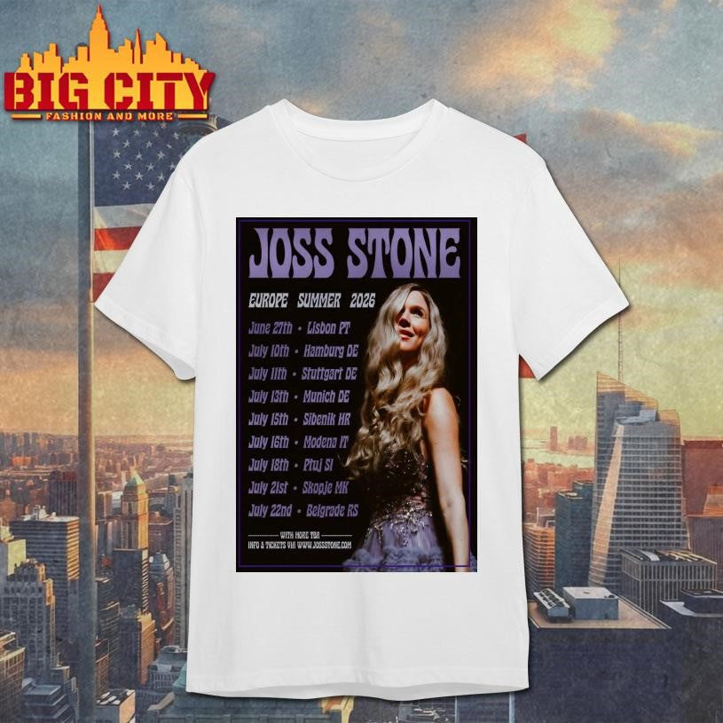 Joss Stone Europe Summer Tour 26 Poster shirt Unisex T-shirt, Sweatshirt, Hoodie, Long Sleeve Tee - T-Shirt, Sweatshirt, Hoodie