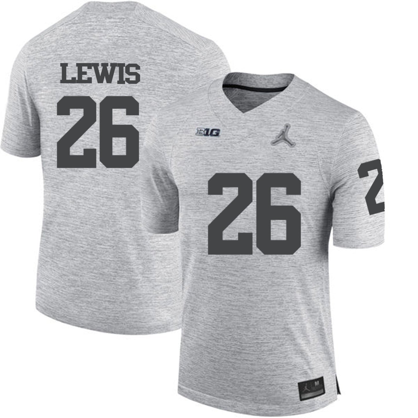 Jourdan Lewis 26 Gray College Football Jersey football jersey product view 1