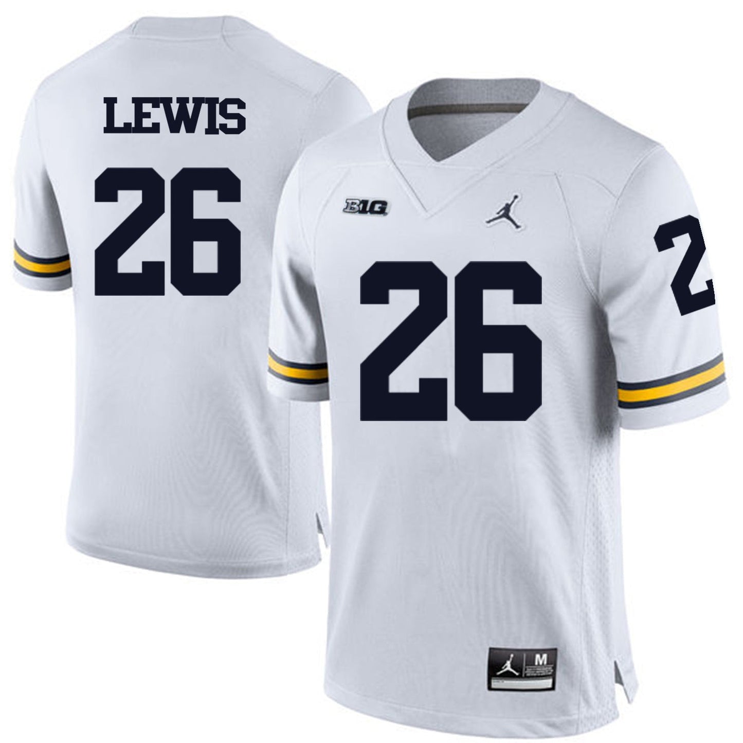 Jourdan Lewis 26 White Style 2 College Football Jersey football jersey product view 1