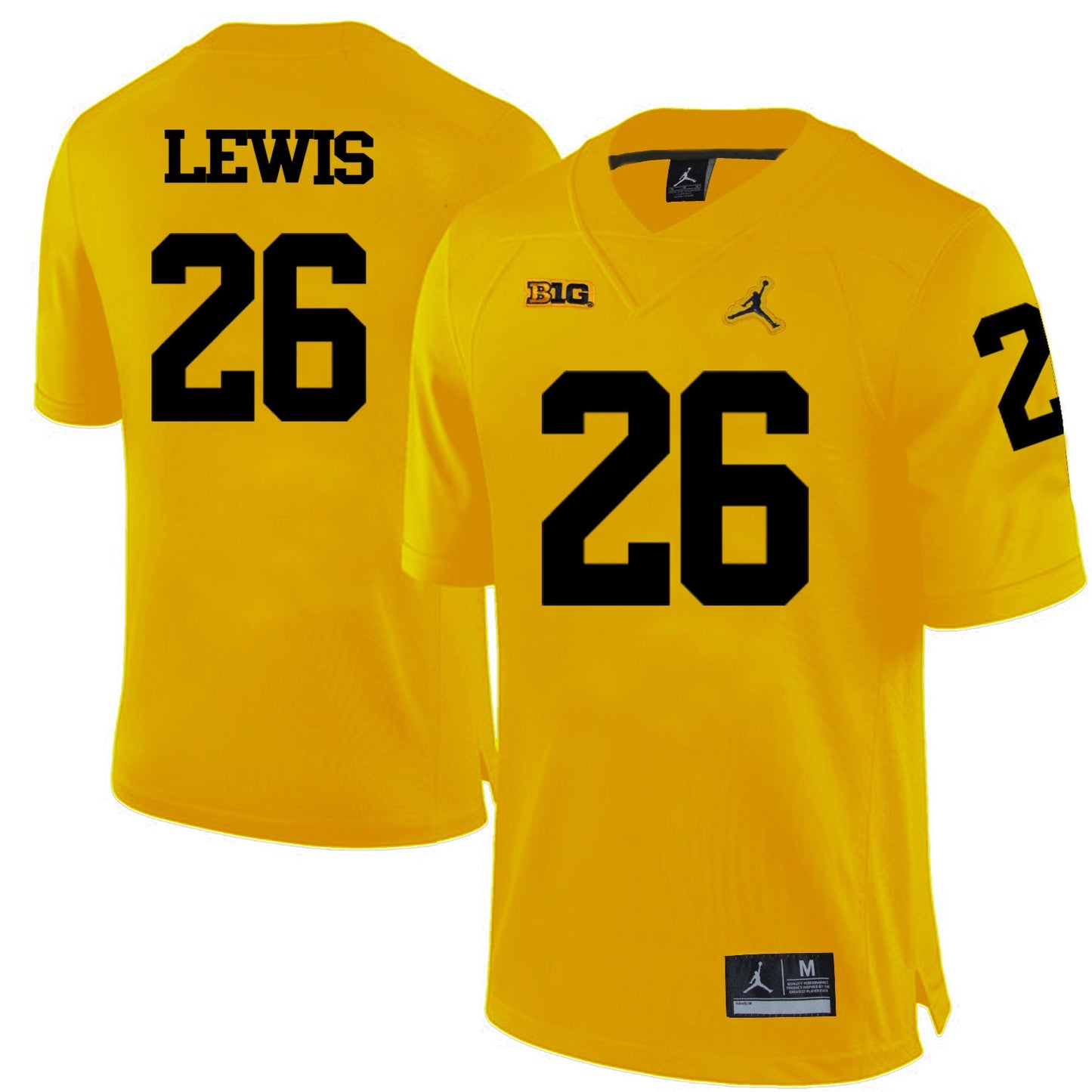Jourdan Lewis 26 Yellow Style 2 College Football Jersey football jersey product view 1
