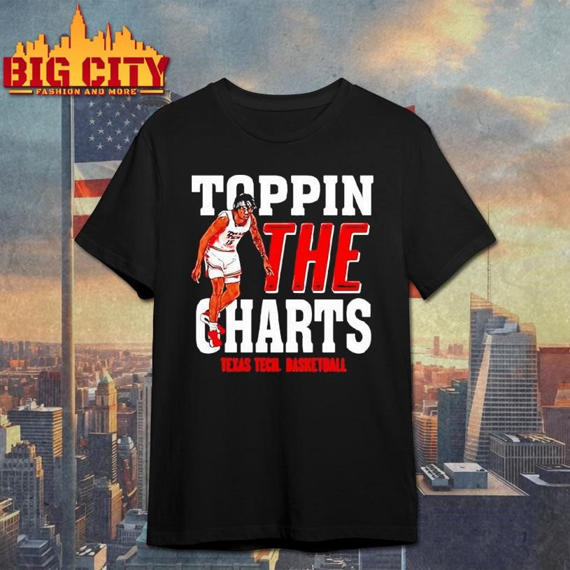 Jt Toppin Texas Tech Red Raiders Basketball Toppin The Charts Player Shirt Unisex T-shirt, Sweatshirt, Hoodie, Long Sleeve Tee - T-Shirt, Sweatshirt, Hoodie