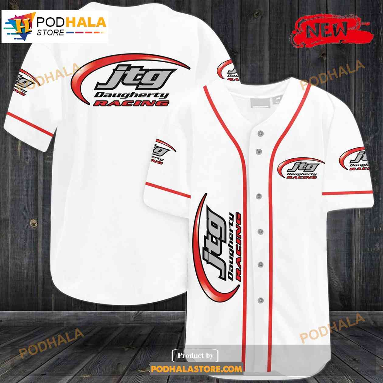 Jtg Daugherty Racing Baseball Jersey baseball jersey product view 1