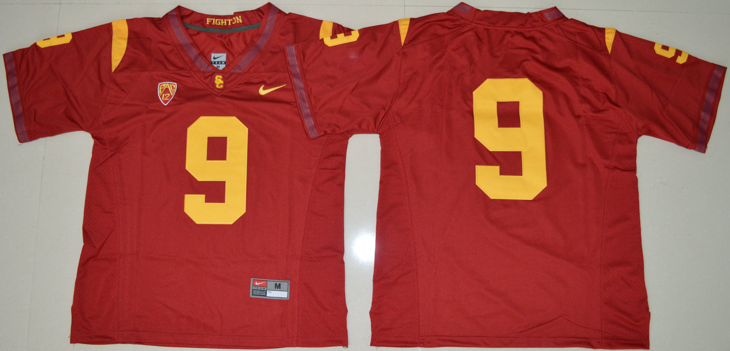 JuJu Smith-Schuster 9 Red College Football Jersey football jersey product view 1