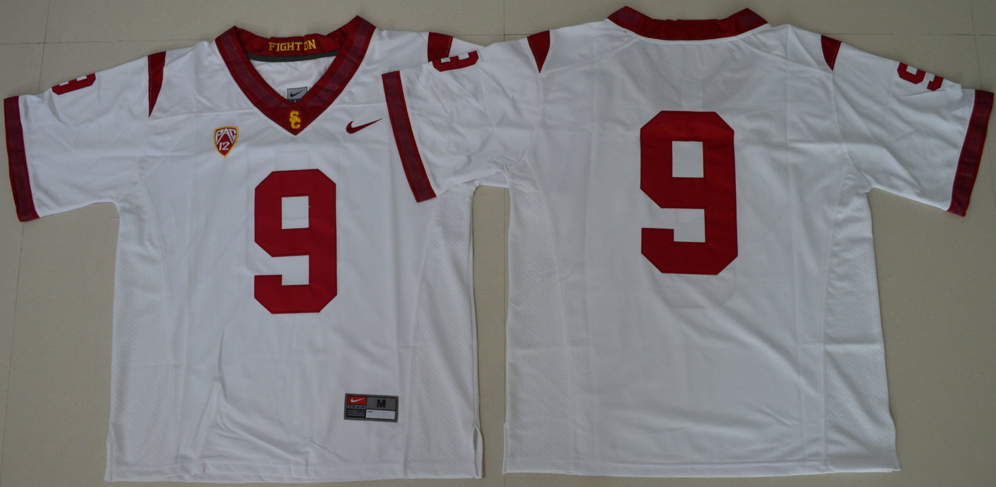 JuJu Smith-Schuster 9 White College Football Jersey football jersey product view 1