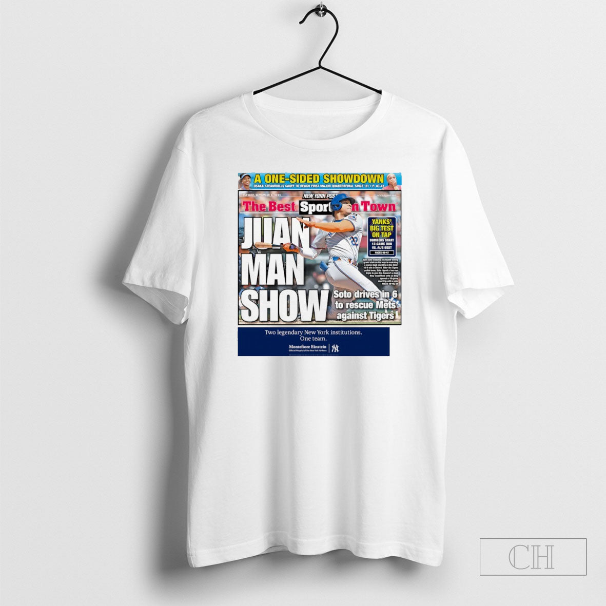 Juan Man Show Soto Drives In 6 To Rescue Mets Against Tigers Tee Unisex T-shirt, Sweatshirt, Hoodie, Long Sleeve Tee - T-Shirt, Sweatshirt, Hoodie