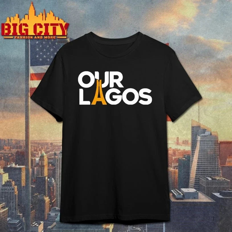 Jubril A. Gawat Wearing Our Lagos shirt Unisex T-shirt, Sweatshirt, Hoodie, Long Sleeve Tee - T-Shirt, Sweatshirt, Hoodie