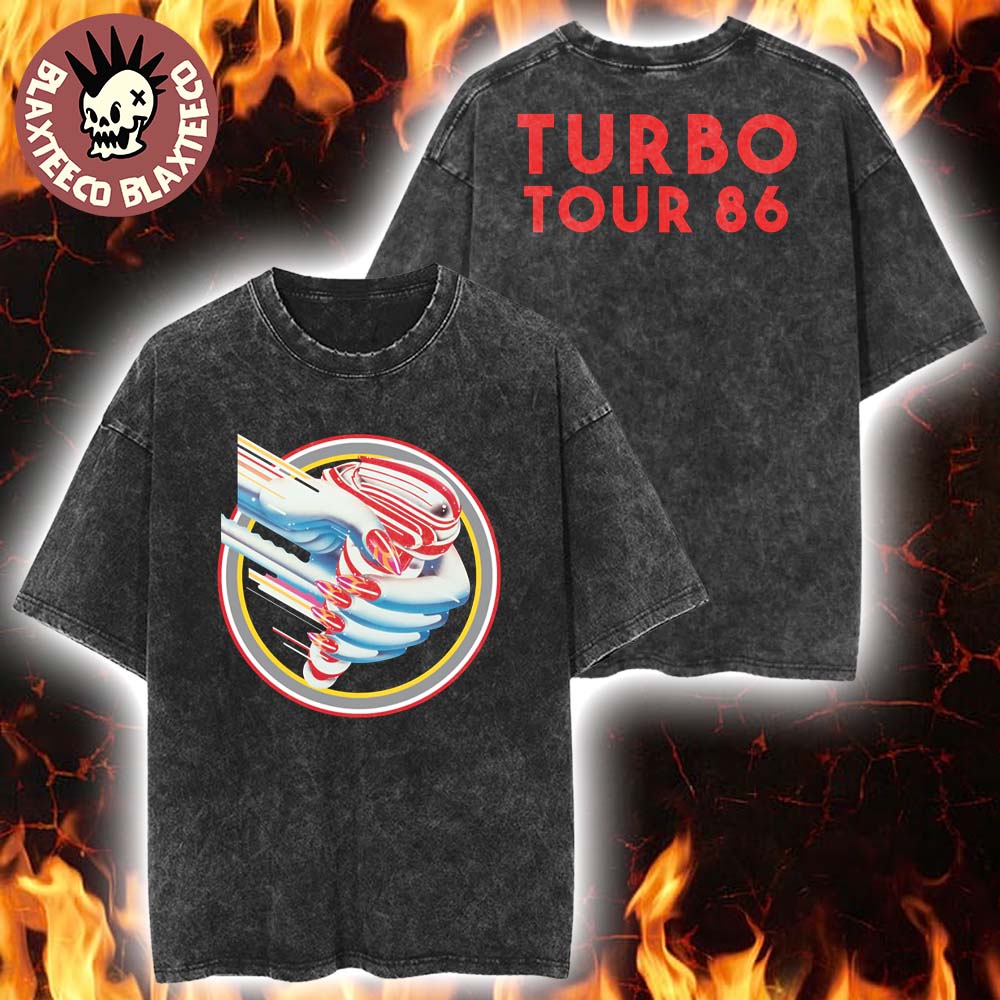 Judas Priest Celebrate 40 Years Of Turbo Tour 86 Vintage Washed Tee Unisex T-shirt, Sweatshirt, Hoodie, Long Sleeve Tee - T-Shirt, Sweatshirt, Hoodie