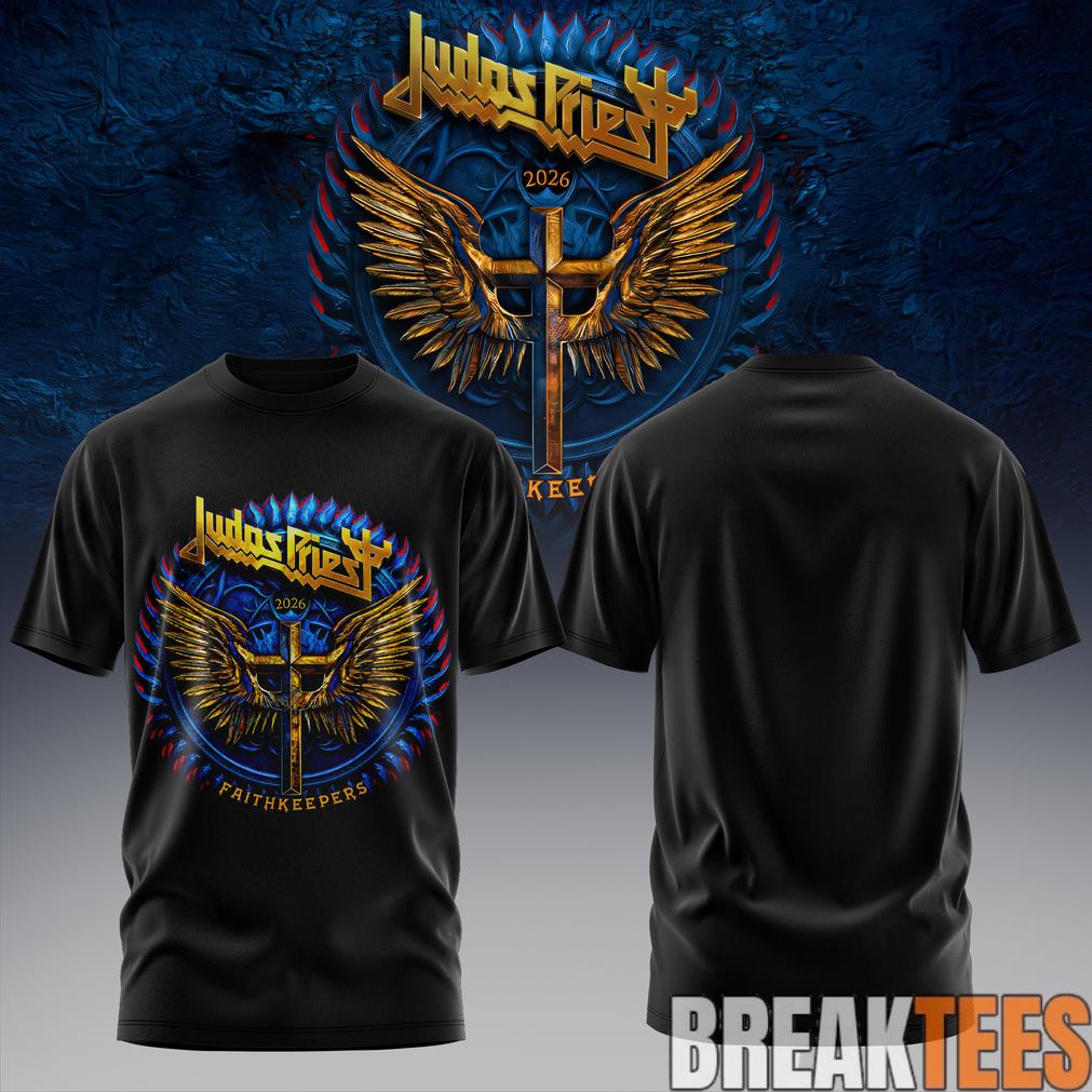 Judas Priest Faithkeepers 2026 Tour Wings Black Edition T-Shirt Unisex T-shirt, Sweatshirt, Hoodie, Long Sleeve Tee - T-Shirt, Sweatshirt, Hoodie