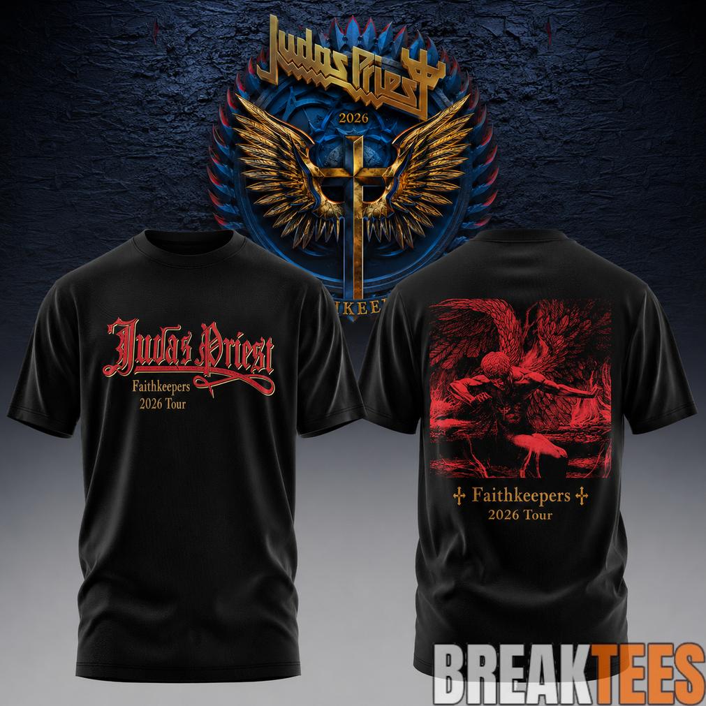 Judas Priest Faithkeepers 2026 Tour Wings Black Edition 3D Shirt Unisex T-shirt, Sweatshirt, Hoodie, Long Sleeve Tee - T-Shirt, Sweatshirt, Hoodie